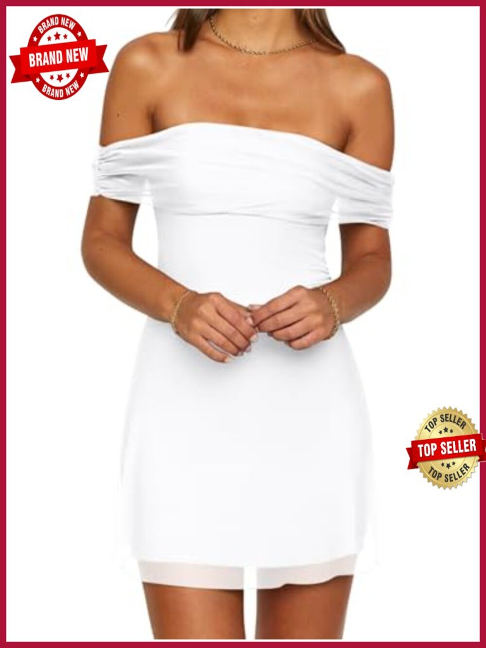 Off Shoulder Mesh Mini Dress A-Line Club Party